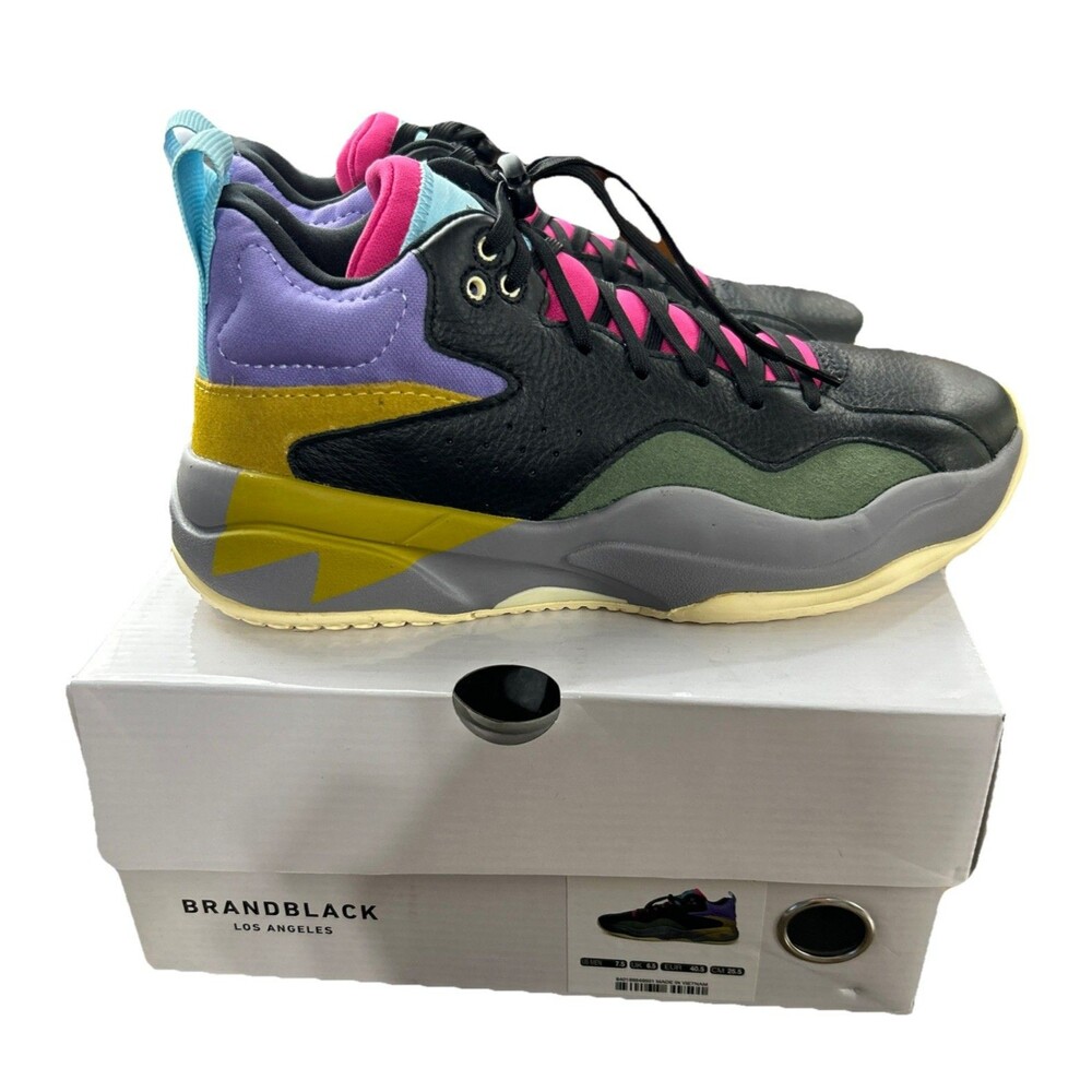 Brand Black Villian Mens Shoes 7.5 BKPR Multi Colored Sneakers Los Angeles